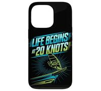 Windsurfing Life Begins at 20 Knots Motivation Windsurfers Coque pour iPhone 13 Pro