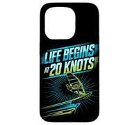 Windsurfing Life Begins at 20 Knots Motivation Windsurfers Coque pour iPhone 15 Pro