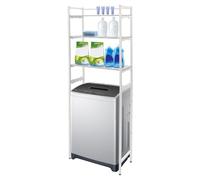 WindWilder Étagère pour machine à laver 69 x 30 x 181 cm Étagère pour machine à laver à 3 étages (blanc)