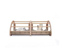 WindWilder Lot de 2 murs d'escalade pour chat avec coussins doux et chiffons occultants, en bois, 86 x 34 x 34 cm