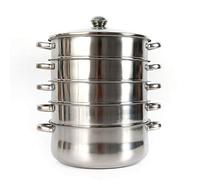 WindWilder Pot de Cuisson à Insert Vapeur à 5 Niveaux 26cm / 28cm / 30cm | Cuiseur Vapeur Insert Vapeur en Acier Inoxydable pour Marmite | Cuiseur Vapeur en Acier Inoxydable (26cm)