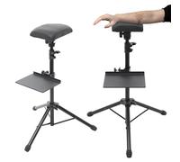 WindWilder Tabouret de pédicure réglable en hauteur de 80 à 107 cm, manucure, soin des pieds avec trépied et plateforme, repose-pieds pour soins des pieds pour ongles/salon/spa, massage/tatouage