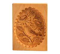 Windyday Moule À Biscuits en Bois - Motif Fleur À Pâtisserie pour Makrout, Gâteaux de Lune et Pain D'épice Bricolage