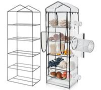 Windyun Tente de culture champignon à 5 niveaux - 203,2 x 68,6 x 48,3 cm - Mini serre avec aérations de 10,2 cm compatibles avec les accessoires - Serre d'intérieur monobaignoire - Armoire de culture