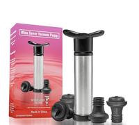 WINE AND FLOW Bouchon Bouteille vin de qualité + 4 Bouchons vin | Pompe à vin Réutilisable Conservation du vin | Pompe a Vide vin, Bouchon vin Vide air, Bouchon vin, idée Cadeau Originale