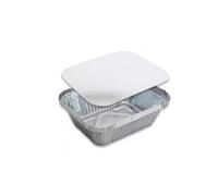 Wine And More METRO PROFESSIONAL Barquettes aluminium 250 ml avec couvercles - Lot de 50 - Emballages alimentaires jetables pour cuisson, conservation et transport