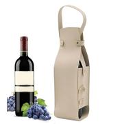 Wine Bag for Gifting, Wine Bottle Bag with Handle, Wine Bottle Carrier, Foldable Wine Bag, Wine Tote for Two Bottles, Wine Bag with Insulation, Reusable Wine Tote Bag, beige, riferimento alla