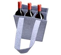 Wine Bottle Carrier Bag - Sac de rangement en feutre pour 6 bouteilles, Portable Liquor Holder, Soft Durable Handles, Stylish Beverage Organizer | Wedding Travel Picnic Birthday Party Gift Bottles