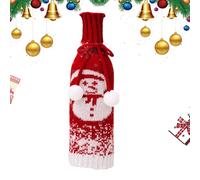 Wine Bottle Clothes - Santa Claus Design, Snowman Holiday Cover, Decorative Elastic Sweater, Festive Bottle Wrap, Reusable Christmas Wine Decoration | Home Hotel Restaurant Bar Party Holiday Celebrati