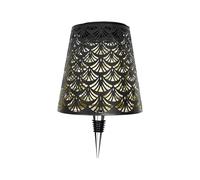 Wine Bottle Lampshade Light - Solar Powered Hollow Shadow Wine Topper, Bottle Lamps | Decorative Fairy Lantern For Party Christmas Table Wedding Room Kitchen Home Bar Patio Backyard Garden Balcony