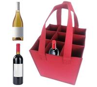 Wine Carrier Tote - Soft to Touch & Built to Last | Felt 9 Bottle Carrier