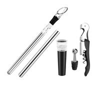Wine Chiller Stick, Beverage Cooling Rod, Wine Bottle Cooler, Stainless Steel Wine Bottle Cooler Stick, Iceless Wine Chilling Rod With Aerator And Pourer, Easy To Use, Portable For Wine Lovers