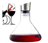 Wine Decanter - 1 500 ml Glass 18,5 x 22 cm Carafe Aerator, Filtration Vessel, Distributeur à main Oxidation Enhancer | Rich Pouring Solution for Dining Bar Men Tasting Events Enjoying Showpiece