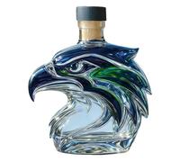 Wine Decanter - 300 ml Aesthetic Eagle D | Funny Glass Decanter For Bar Home, Eagle Desk Decor Wine Bottle For Kitchen Party, Lead-Free; Perfect For Bourbon, Vodka, Brandy Lovers