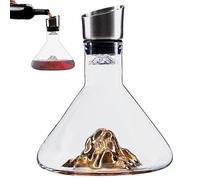 Wine Decanter - Wine Carafe | Aerator Distributeur de Whiskey | Wine Hand-Held Aerator for White and Red Wine with Built-in-Dispenser Red Glass Decanter Wine Accessories Bottle Wine Pourer