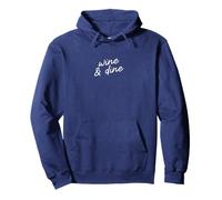 Wine & Dine Script de Maman de vin Minimaliste drôle Sweat à Capuche