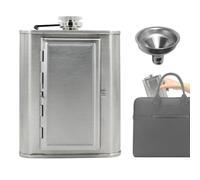Wine Flask with Funnel Whiskey Flask 6oz 2-in-1 Liquor Bottle Storage Box