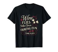 Wine Flies Party Crew Wine Flight Script T-Shirt