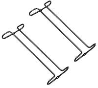 Wine Glass Holder, Wine Glass Rack, Glass Holders for Bar, for Bar Kitchen Cabinet,to Hang Glasses in the Kitchen, Bar or Restaurant, 26 x 11 x 3cm, 2pcs (BLACK)