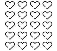 Wine Glass Markers Charm - 20 Piece Heart-Shaped Acrylic Wine Glass Tags, Drink Identifiers for Parties, Birthday, Easter, Wedding, and Special Occasions, Decorative Accessories for Women and Men