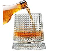 Wine Glasses Rotating Base, Smooth Swivel Drinking Experience, Old Fashion Glasses for Elegant Gifting, 360 Degree Spins Design, Premium Glassware Category, Drinkware for Men Dad Father Husband