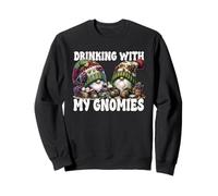 Wine Gnomes for Women and Men Funny Drinking with My Gnomies Sweatshirt