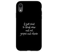 Wine grapes and cheese design Coque pour iPhone XR