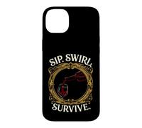 Wine Lover Sip Swirl Survive Funny Red Wine Tasting Coque pour iPhone 14 Plus