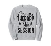 Wine Lovers Group Therapy in Session Funny Group Drinking Sweatshirt
