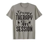 Wine Lovers Group Therapy in Session Funny Group Drinking T-Shirt