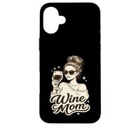 Wine Mom Lunettes de Soleil en Verre de dégustation de vin en liège Coque pour iPhone 16 Plus