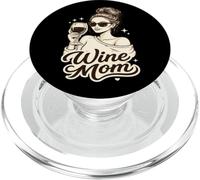 Wine Mom Lunettes de Soleil en Verre de dégustation de vin en liège PopSockets PopGrip pour MagSafe