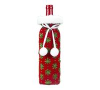 Wine Rack, Snowflake Knitted Bag, Holiday Bottle Cover, Festive Design, Elegant Craftsmanship, 11.61x5.12x1.18 inches, Perfect for Table Centerpieces and Present Giving