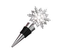 Wine Saver - Reusable Christmas Snowflake Metal Bottle Stopper for Party Drinks | Airtight Wine Sealer Cap, Elegant Reclosure Accessory for Home Bar Restaurant Champagne Use, 11.2x4.9x2cm Gold Silver