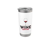 Wine Snob Vintage Humour Wine Lover Art Gobelet isotherme en acier inoxydable double paroi