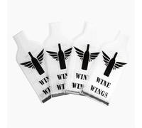 Wine Wings Lot de 4 Manchons de Protection réutilisables pour Bouteille de vin - Intérieur résistant et étanche à l'extérieur - Emballage dans Une Valise - Accessoire Cadeau
