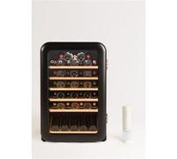 WINECOOLER RETRO - Cave à vin électrique de style rétro de 76 bouteilles avec tire-bouchon électrique - Noir Noir G