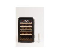 WINECOOLER RETRO - Cave à vin électrique de style rétro de 76 bouteilles avec tire-bouchon électrique - Noir