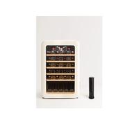 WINECOOLER RETRO - Refroidisseur à vin électrique de style rétro pour 12, 45 ou 76 bouteilles - Blanc cassé