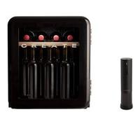 WINECOOLER RETRO - Refroidisseur à vin électrique de style rétro pour 12, 45 ou 76 bouteilles - Noir
