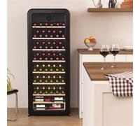 WINECOOLER RETRO - Refroidisseur à vin électrique de style rétro pour 12, 45 ou 76 bouteilles - Noir Noir G
