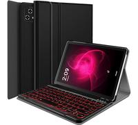 Wineecy Étui avec clavier rétroéclairé pour T-Mobile Revvl Tab 5G 10,36" sorti en 2023, 7 couleurs, clavier sans fil magnétique amovible avec étui à rabat pour tablette Revvl Tab 5G (noir)