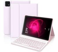 Wineecy Étui avec clavier rétroéclairé pour T-Mobile Revvl Tab 5G 10,36" sorti en 2023, 7 couleurs, clavier sans fil magnétique amovible avec étui à rabat pour tablette Revvl Tab 5G (rose)