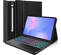 Wineecy Étui avec clavier tactile pour Samsung Galaxy Tab S10 FE Plus 5G 13,1" 2025, clavier sans fil amovible avec rétroéclairage 3 zones et étui en polyuréthane pour tablette 13,1" Tab S10 FE+