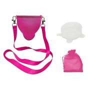 WineHolder Support de verre à vin à porter autour du cou avec tour de cou inclus, Verre, rose bonbon, 1