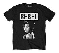 Winehouse Amy - T-Shirt # M Unisex Black # Rebel [Import]