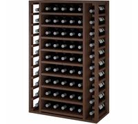 Winerex FAUSTA - 65 bouteilles - tablettes coulissantes - Pin teinté brun