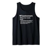 Winetrovert Definition Funny Wine Lover Humour Introverti Débardeur