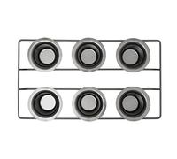 Winfeb Popover Moule à pâtisserie vertical 6 tasses avec finition antiadhésive et mini pinceau à badigeonner