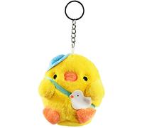Winfried Koegler Kögler 11224 - Peluche Poussin Jaune avec Chapeau comme Porte-clés, Taille env. 19 cm, pour Le Trousseau de clés, Le Cartable ou comme Porte-Bonheur